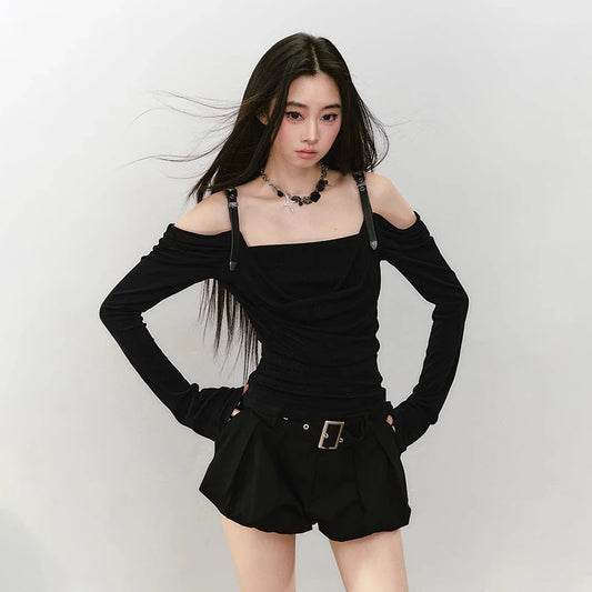 Emi Draped Strap Top