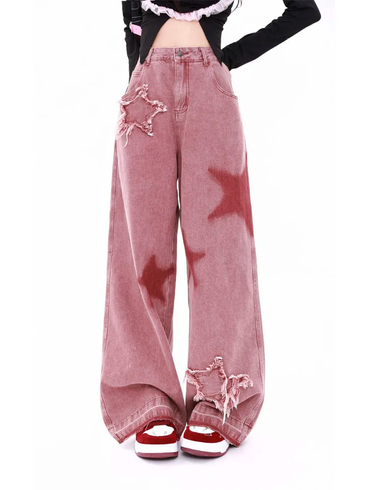 Hoshi Star Patch Wide Leg Jean