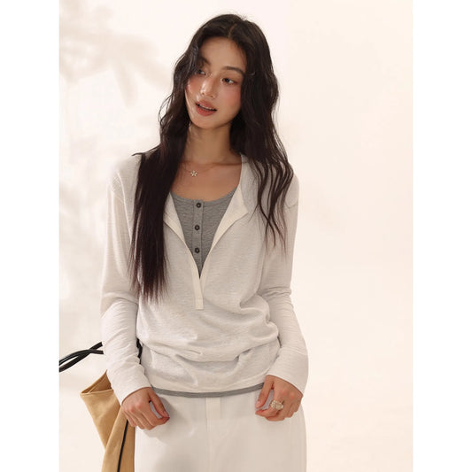 Nari Layered Henley Top