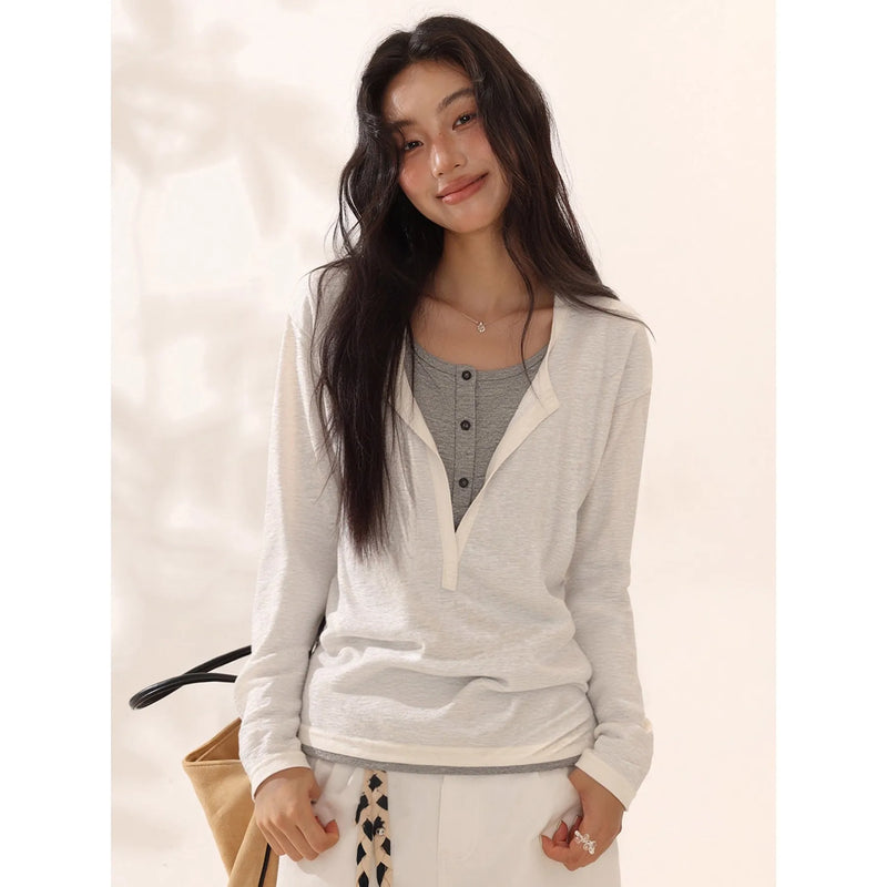 Nari Layered Henley Top