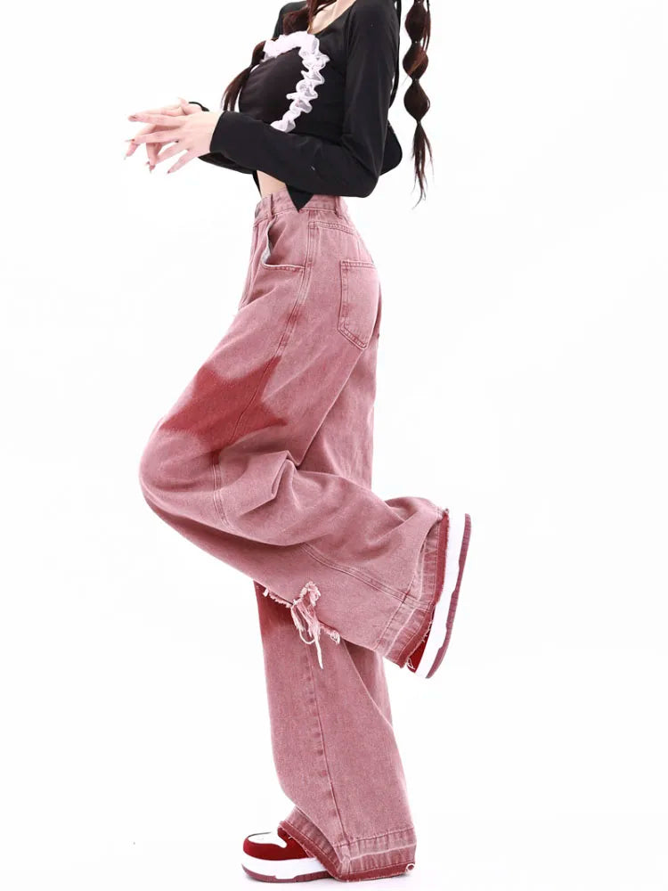 Hoshi Star Patch Wide Leg Jean