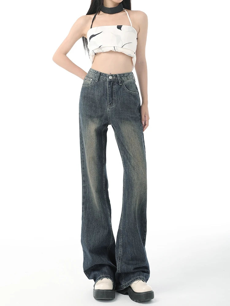 Mei Washed Flare Jeans