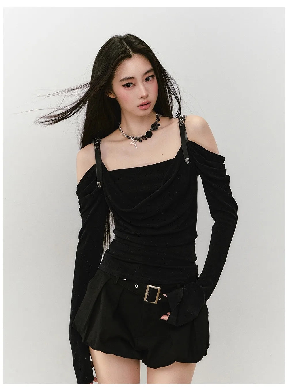 Emi Draped Strap Top