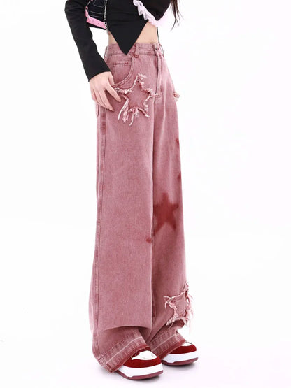 Hoshi Star Patch Wide Leg Jean