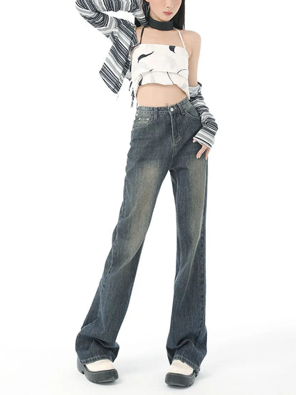 Mei Washed Flare Jeans