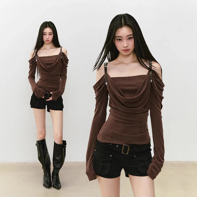 Emi Draped Strap Top